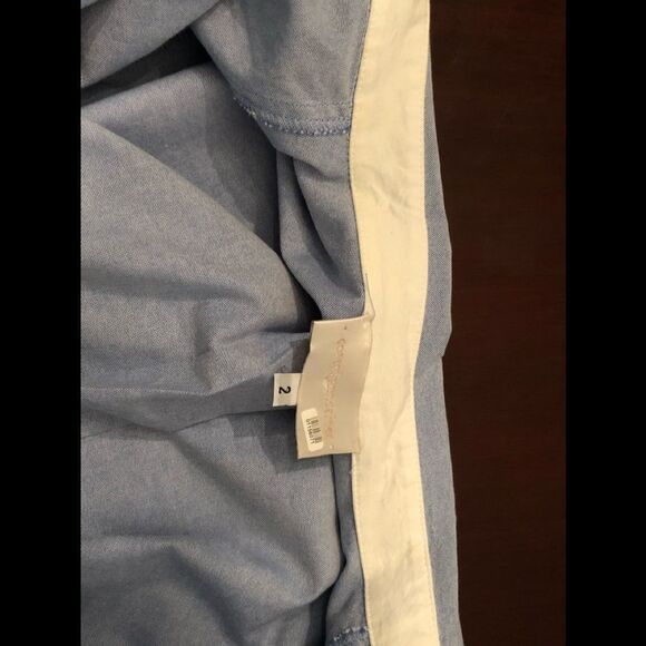 Anthropologie Corey Lynn Calter Cotton Long Sleeve Blue Shirt Dress 2 - Picture 7 of 13